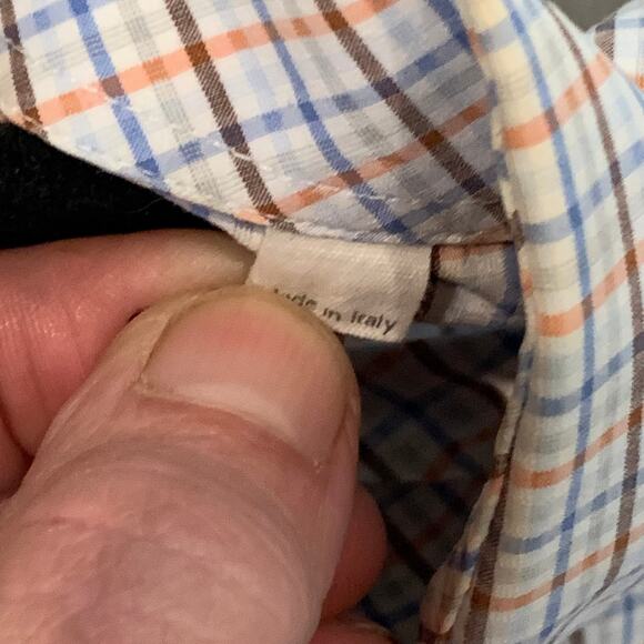 Lot‎ of 3 Billy Reid Sz M L/S B/F Plaid Cotton Shirts - Picture 12 of 12